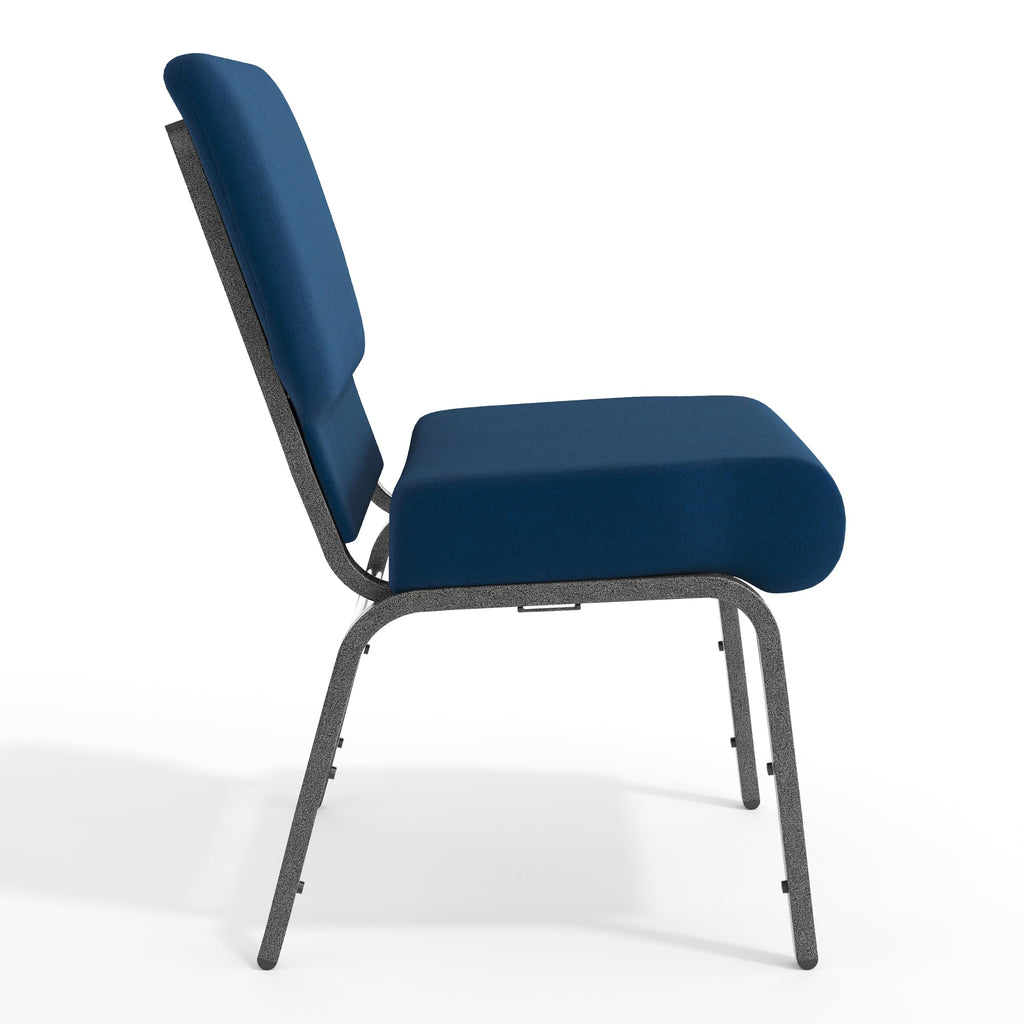 Navy Blue 21"W Stacking Church Chair, 4-Pack