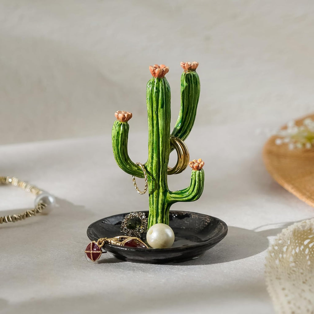Cactus Ring Holder Jewelry Tray, Vintage Small Trinket Dish