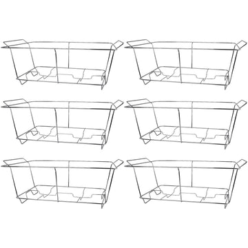 6 Pack Chafing Wire Rack Buffet Stand Chrome Frame for Events