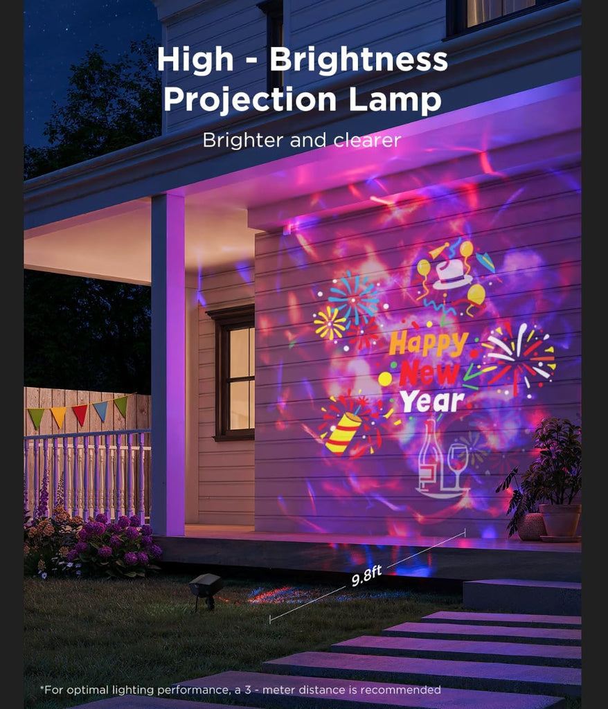 Outdoor Decoration Projector Light, LED Snowflake Projector, IP67