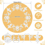 49.6'' Large PU Ceiling Medallion Combination Decorative 2.36'' ID French Style Chandelier Base Ceiling Medallion for