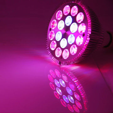 18W Full Spectrum LED Grow Light Bulb PAR38 (Blue 450-460nm, Red 620-630 nm, Deep Red 660nm, Cold White 10000K)