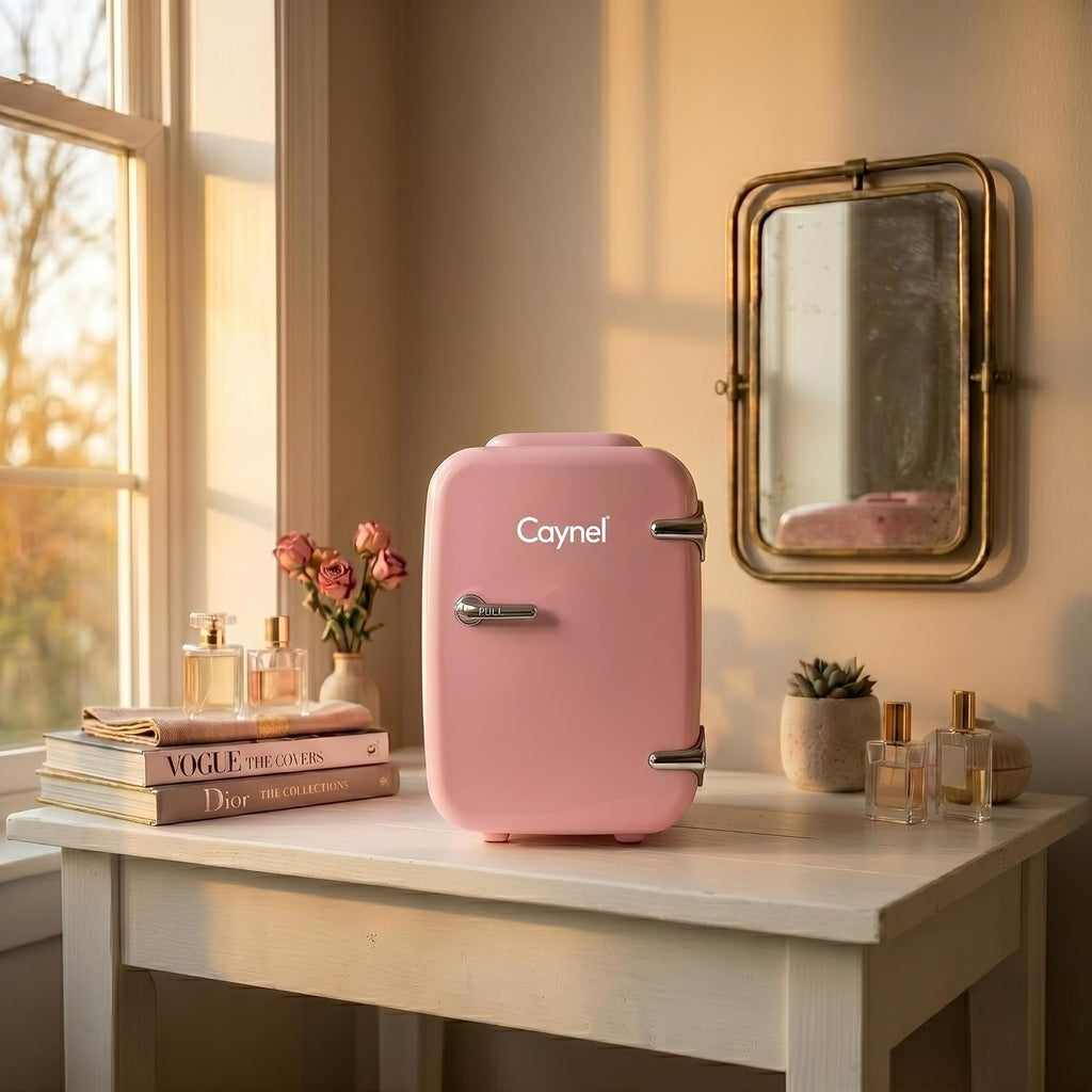 Mini Fridge Portable Thermoelectric 4 Liter Cooler and Warmer for Skincare, Eco Friendly Beauty Fridge For