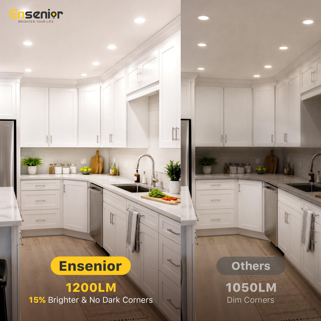 12 Pack 6 Inch LED Recessed Ceiling Light, 5CCT, 1200LM 12W 120V