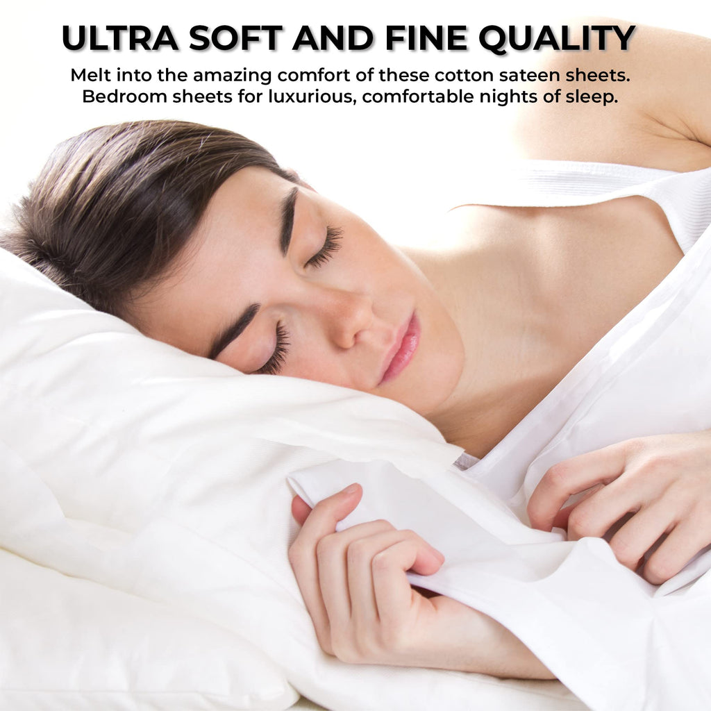 Queen Egyptian Cotton Sateen Sheet Set