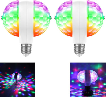 Magic Rotating AC 85-265V E26/E27 LED Disco Ball Light, RGB Disco Light Bulb, Multi-Colored Dj Disco Lights