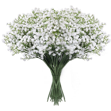 21'' Babys Breath Artificial Flowers 18 Pcs White Gypsophila Faux Flowers
