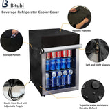Beverage Refrigerator Cooler Cover,Outdoor Fridge Cover - Waterproof, Dustproof, Sun-Proof, 20" W x 20" D x 33" H.