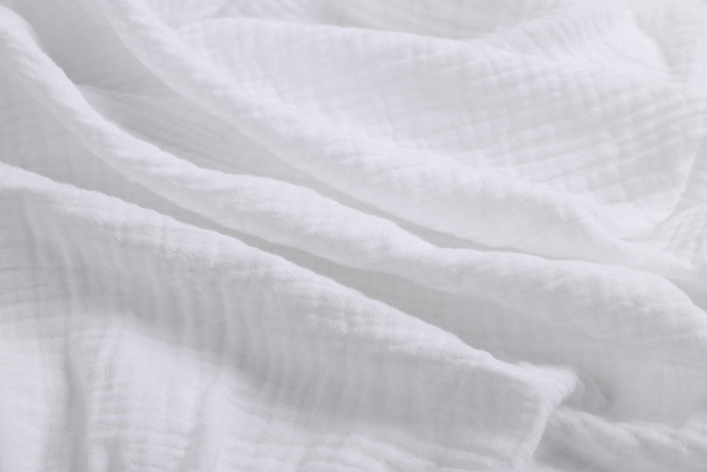 Muslin Bassinet Sheets, 35"x20", 100% Cotton, 2 Pack, White & Grey