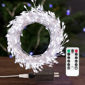 Fairy Lights Plug in 100FT 1000 LED Cool White Firecracker Firefly Lights
