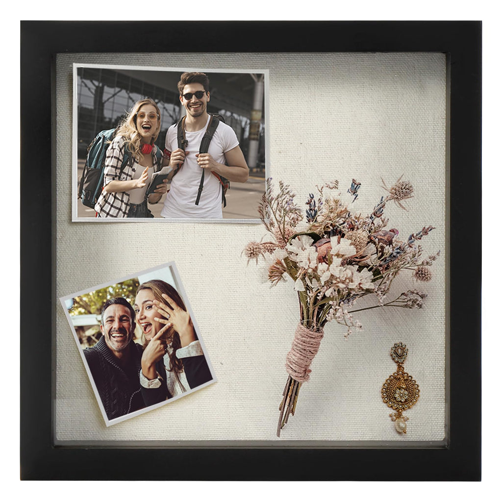 Small Shadow Box Frame 6 x 6 Display Case Wooden Picture Frame