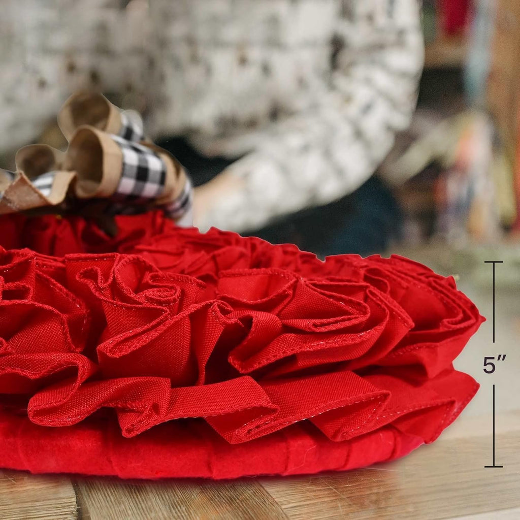 Mother's Day Valentine Love Heart Rose Wreath, Bow Wreath for The Front Door Indoor Outdoor Wall Holiday Valentine's - Set of 5