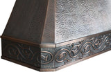 42 Inch Copper Island Mount Range Hood 610 CFM LED Lights Dishwasher-Safe Baffle Filters