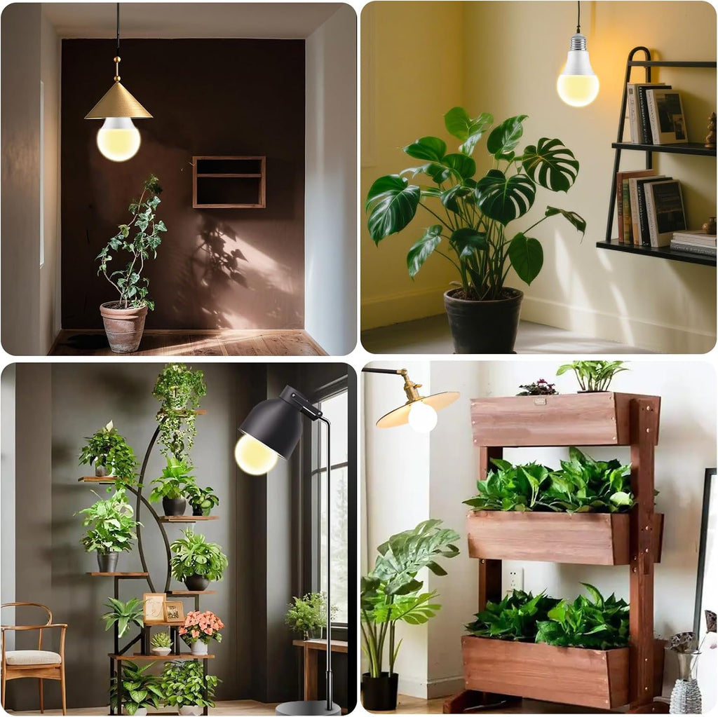 LED A19 Plant Grow Light Bulbs Full Spectrum with 13.09 PPF