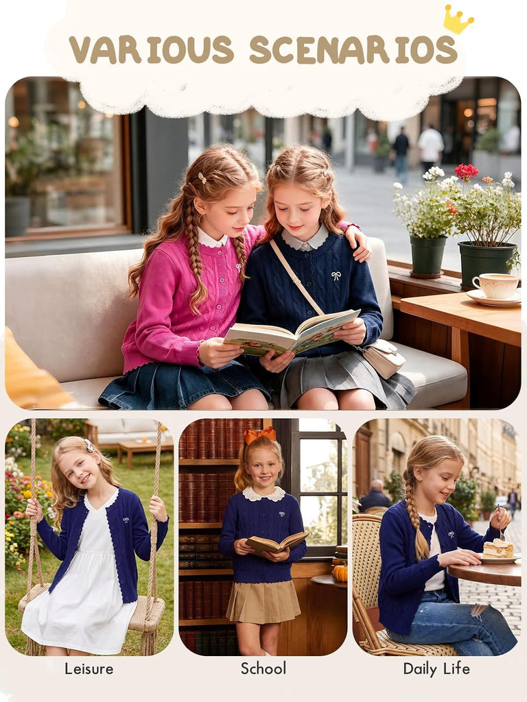 Kids Long Sleeve School Uniform Sweater