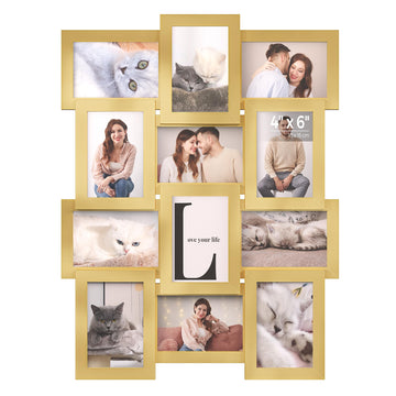 Collage Picture Frames, 4 x 6 for Wall Decor, Set of 12