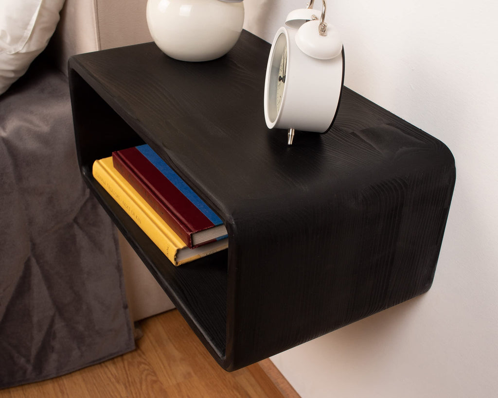 Floating Nightstand Wooden, Bedside Table, Nightstand Shelf, Handmade, Wall Mounted Bedside Shelf, Minimalist and