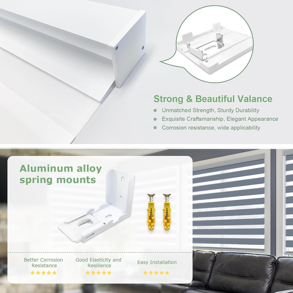 Motorized Blinds with Remote, 95% Blackout Smart Electric Zebra Shades, Built-in Rechargeable Tubular Motor Automatic