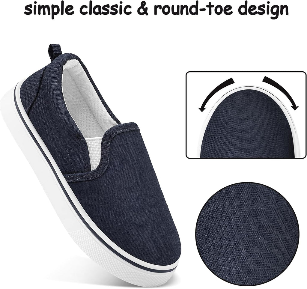 Toddler Sneakers for Girls Boys Slip On Canvas Walking Shoes