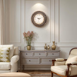 Plastic Silent Wall Clock, 13 Inch Vintage Large Wall Clocks, Battery Operated Round Bathroom Clock