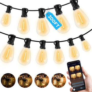 Outdoor String Light with S11 LED Bulbs, Low-Voltage LED Patio Lights