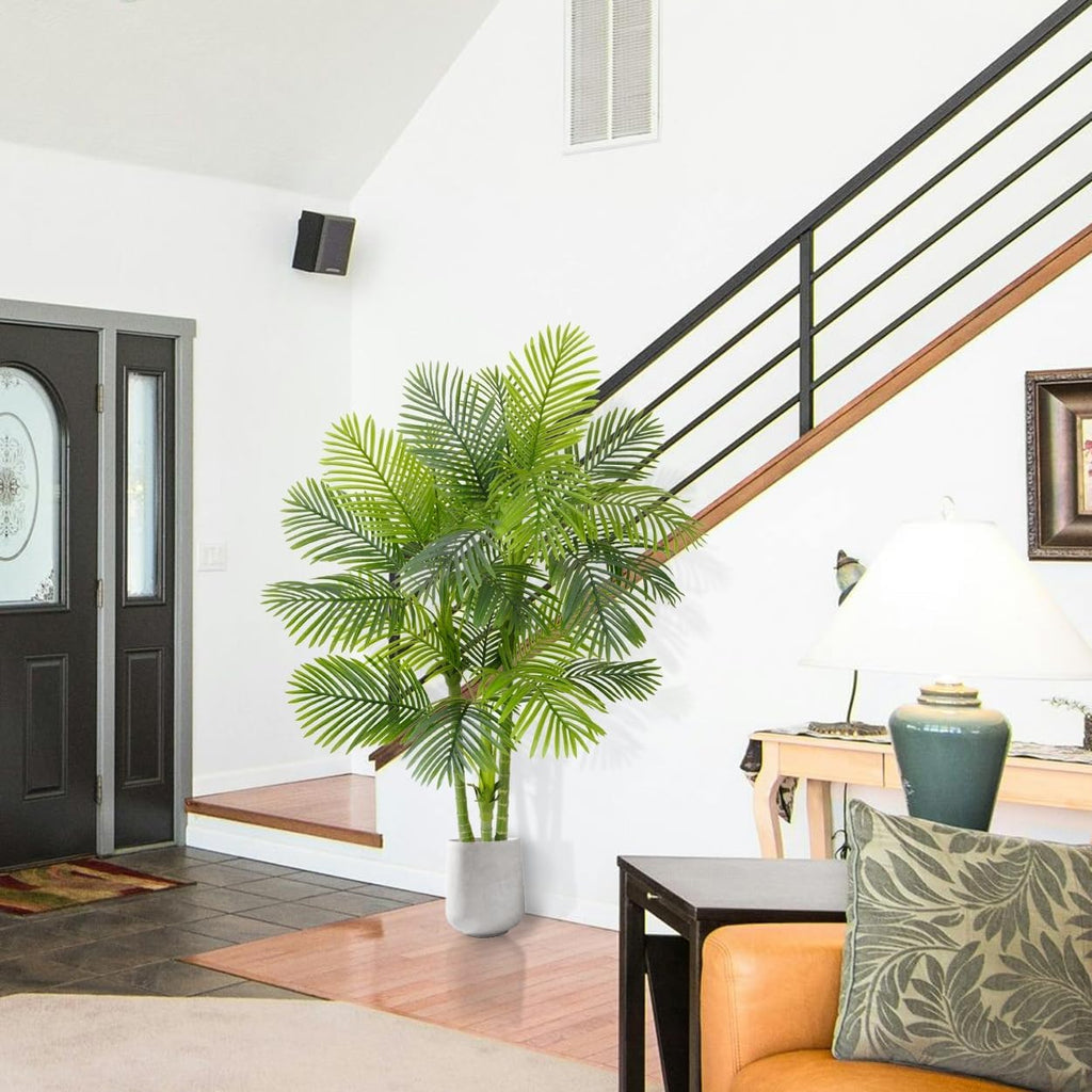 Artificial Palm Tree 6ft Fake Plant with Woven Basket