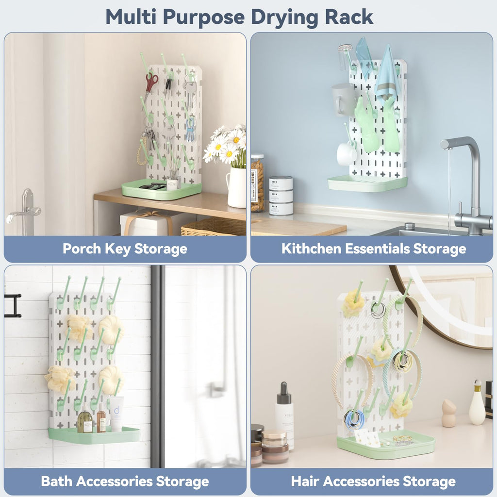Baby Bottle Drying Rack Baby Bottle Holder Space Saving Bottle Dryer Rack Station Countertop Storage Organizer 12