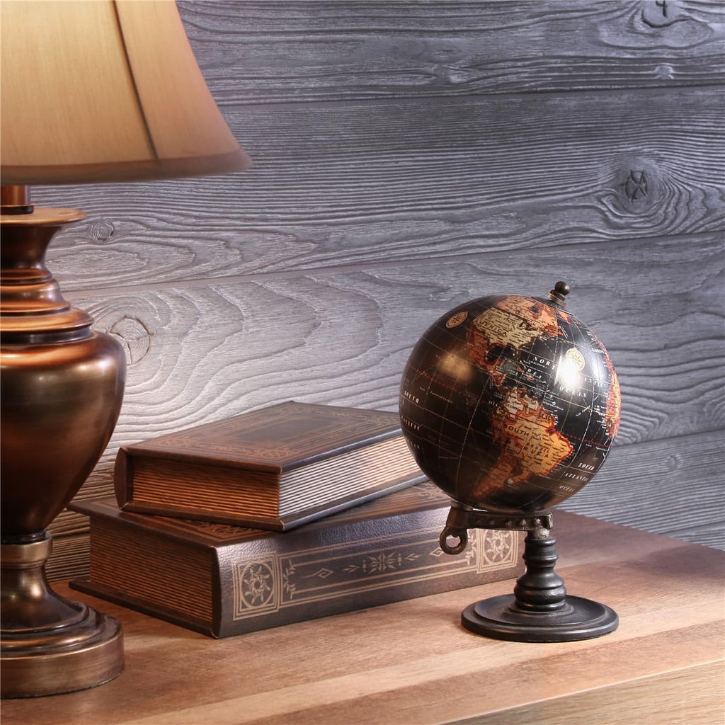 10-Inch Decorative Globe on Wooden Stand - Elegant Gift for Father's Day, Birthdays, Holidays, and Special Occasions