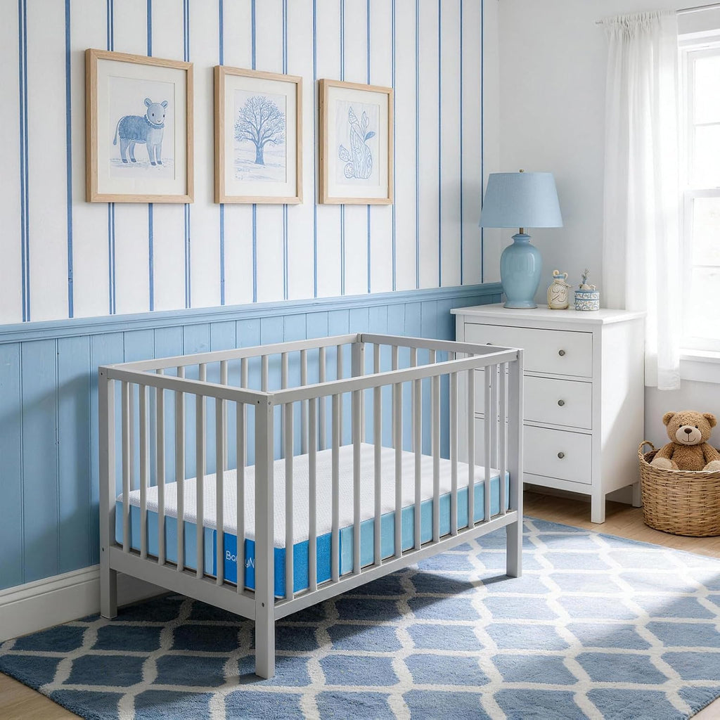 6" Standard Crib Mattress, Breathable Knitted Dual-Sided Cover, Firm Support for Infant & Toddler, CertiPUR-US