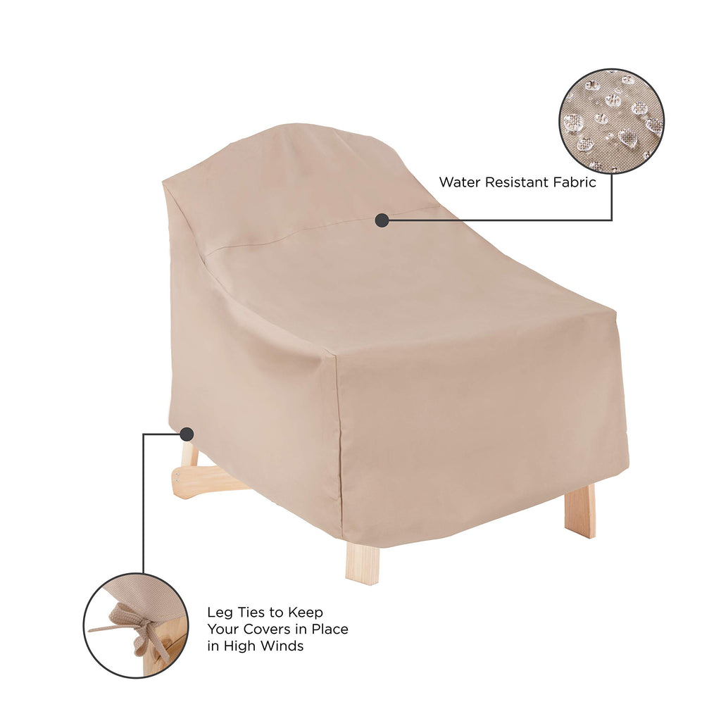Chalet Patio Adirondack Chair Cover, 31.5" L x 33.5" W x 36" H, Beige