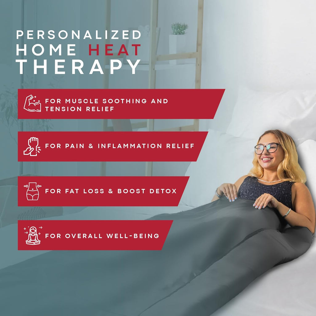 Portable Sauna for Home - Infrared Blanket for Detox, Weight Loss & Relaxation, Dry Heat Therapy Bag