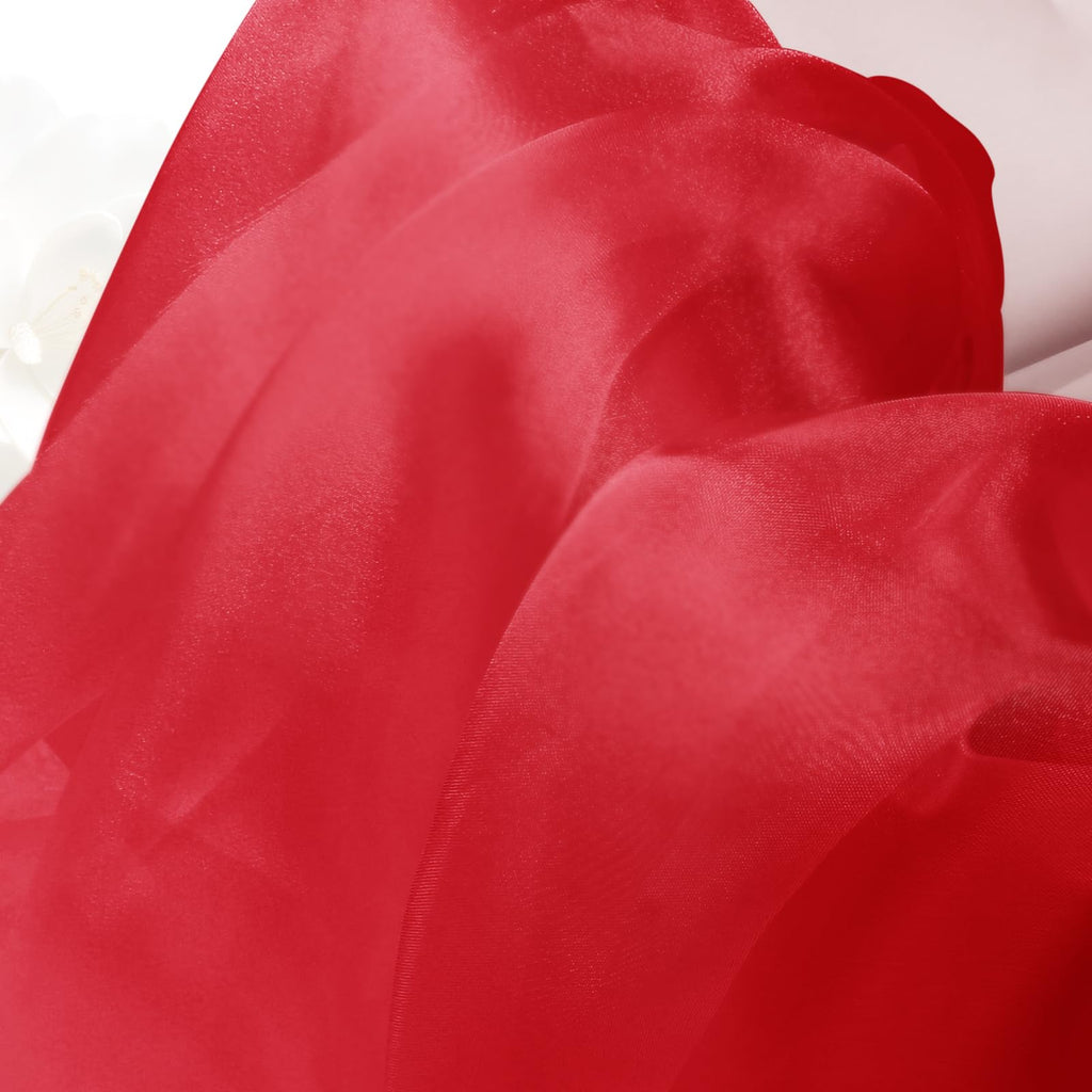 Red Organza Fabric by The Yard, 60 Wide (10 Yard)