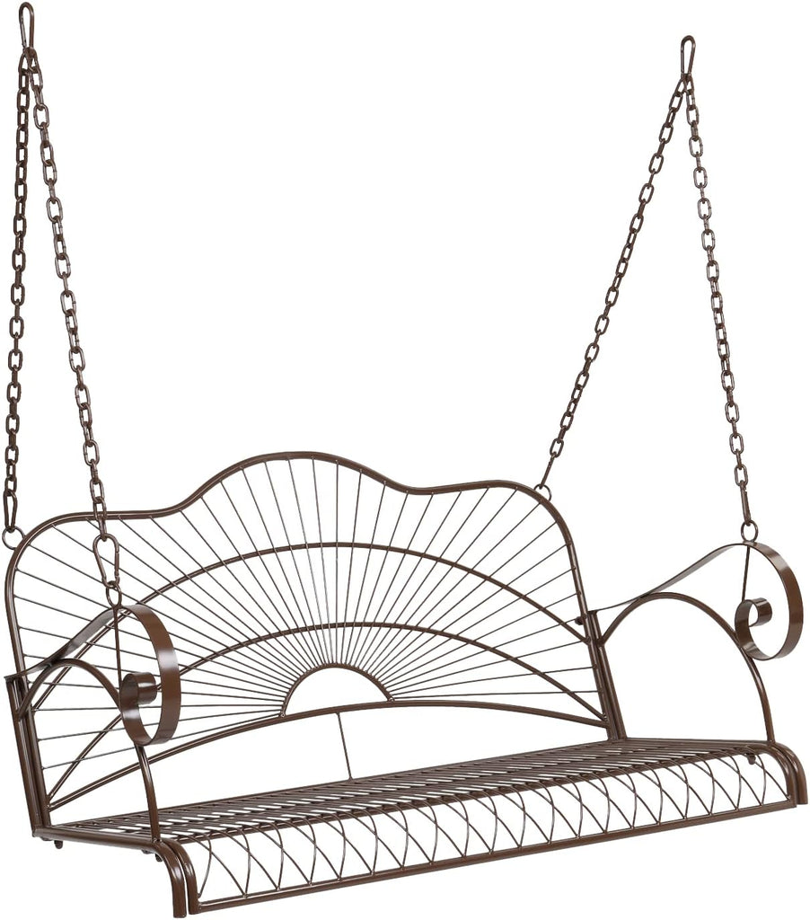 Heavy Duty Metal Porch Swing, 660 LBS Outdoor Swing Bench, Slimline | Heavy-Duty Steel Frame; Supports Up To 660 Lbs;