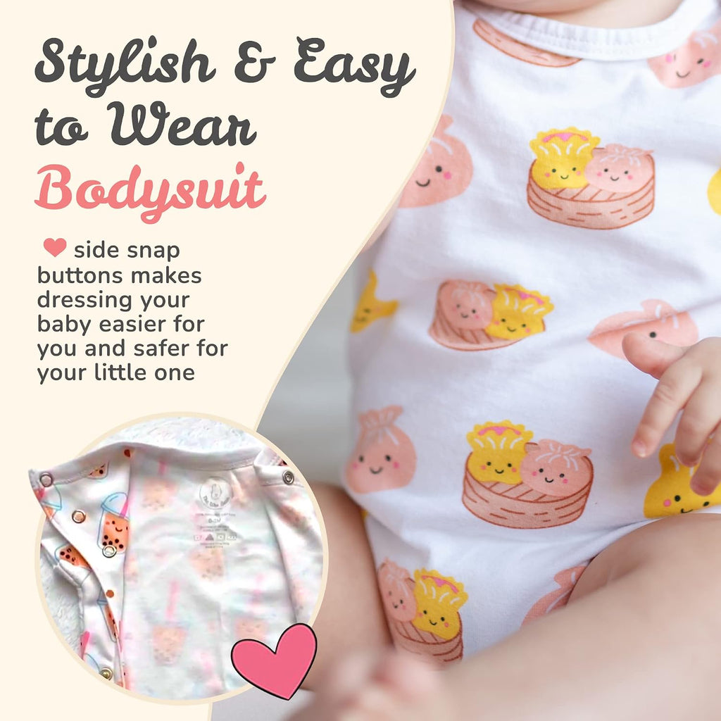 Organic Cotton Onesie Baby Bodysuit, Soft and Comfortable Baby Onesies Made from Organic Cotton and Spandex