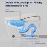 WinZo Modern Smart Toilet with Bidet, One-Piece Elongated, Porcelain, Auto Flush, Heated Seat, Warm Air Drying