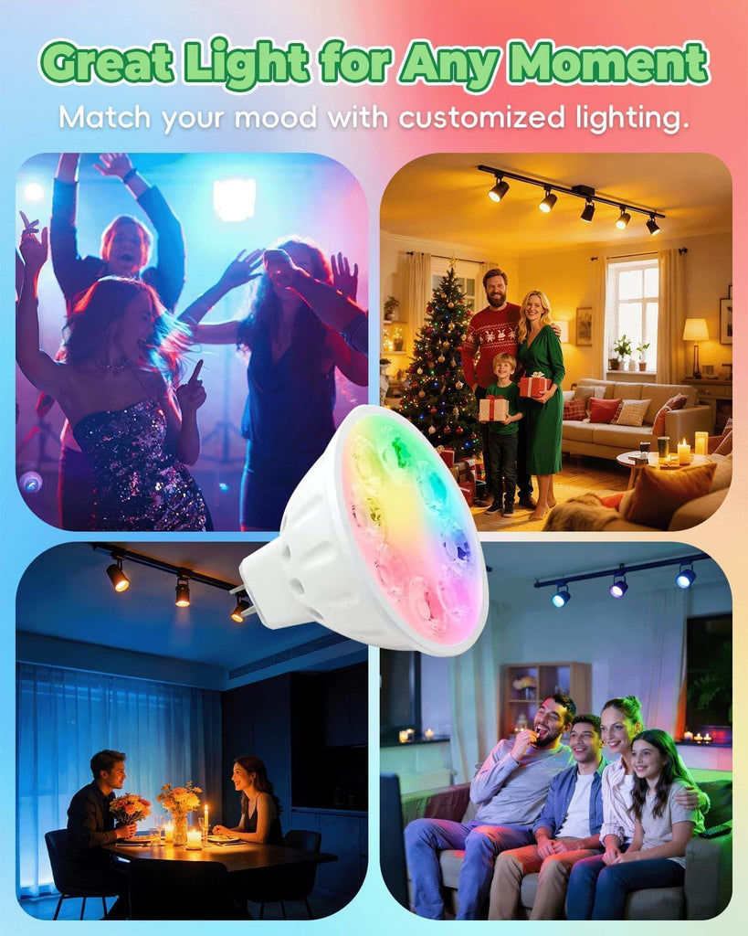 MR16 Color Changing LED Bulbs, MR16 Landscape Light Bulbs 3-Pack