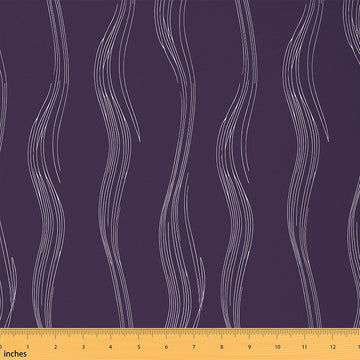 Purple White Upholstery Fabric Soft 10 Yards