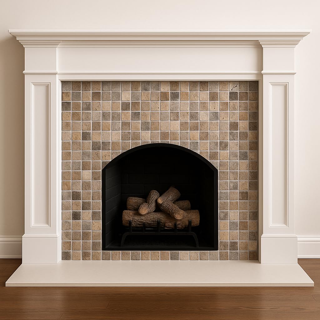 2 inch Scabos Tumbled Travertine Mosaic Tile - Natural Stone Backsplash, Bathroom Wall, Pool & Accent Walls - Rustic