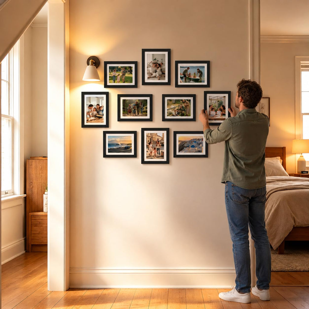 4x6 Picture Frame, Photo Collage Wall Decor Set of 10, Black