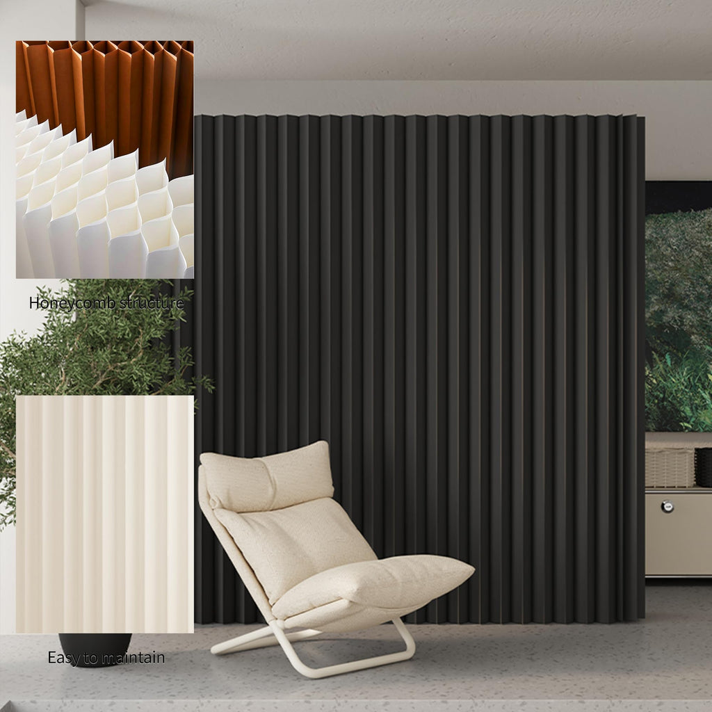 Folding Paper Room Divider, Retractable Accordion Privacy Screen, Portable Room Partition Wall, Foldable Decorative