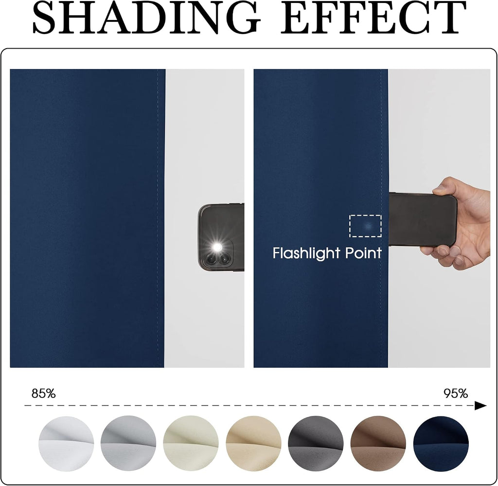 2 Panels Outdoor Curtain Waterproof, UV Rays & Wind Block Curtains for Inside Outside Deck Canopy Divider Backdrop