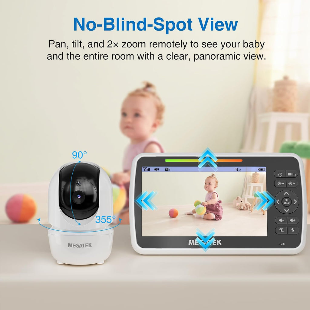 5" Video Baby Monitor with Camera and Audio, No WiFi