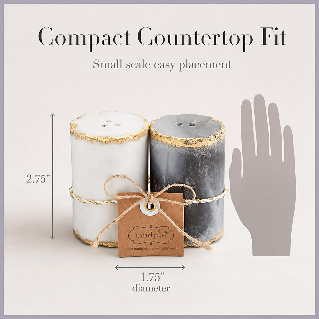 Marble Salt And Pepper Set - Set of 2