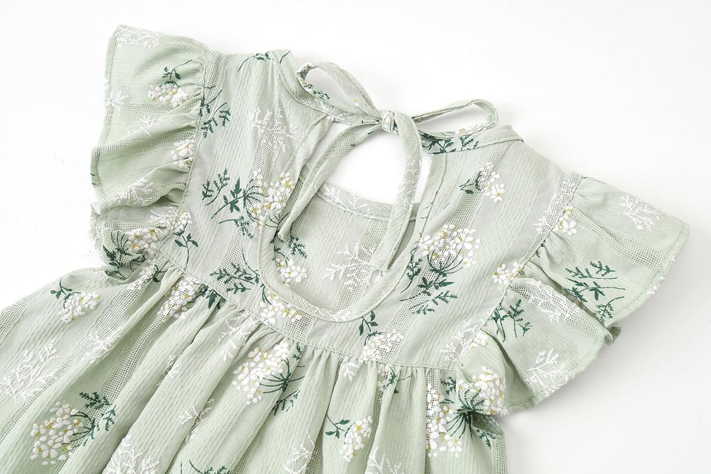 Summer Dress Toddler Ruffle Sleeve Dresses