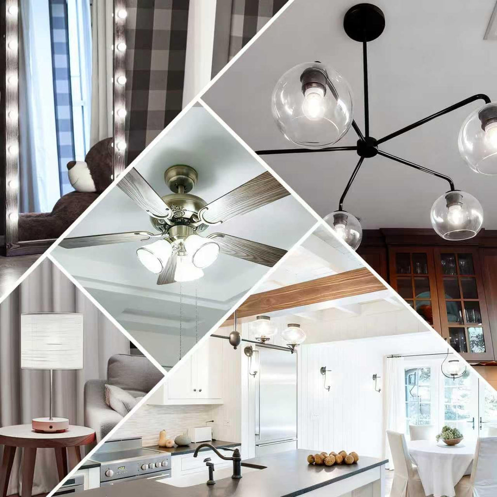 6 Pack E12 Dimmable G16.5 6W LED Candelabra Globe Light Bulbs 5000K