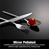48-Piece Silverware Set with Steak Knives, Flatware Set for 8, Stainless Steel Tableware Cutlery Set