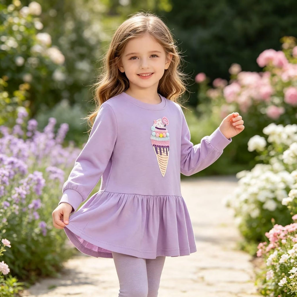 Toddler Girl Long Sleeve T-Shirts Kids Cotton Fall Top
