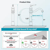 Vessel Sink Faucet 360° Swivel Spout Single Handle Tall Bathroom Faucet 1 Hole Farmhouse Lavatory Washbasin Mixer Tap