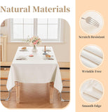 Textured Table Cloth for Rectangle Tables 60×90 Inch Waterproof Linen Tablecloth Spill Proof and Wri