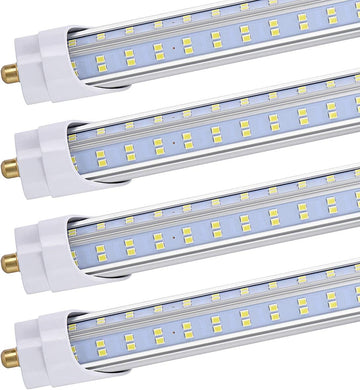 10PCS,8 FT LED Bulbs, 120W 19000lm 5000K Daylight, Super Bright, T8 T10 T12 LED Tube Lights, FA8 Single Pin LED